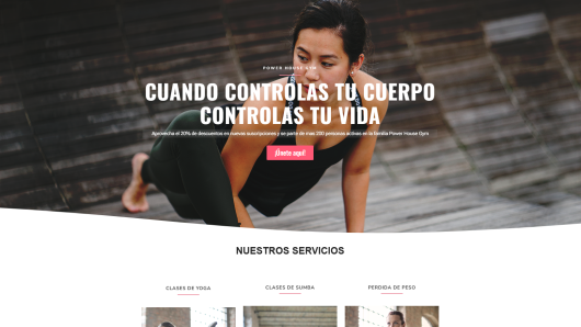 web de gym